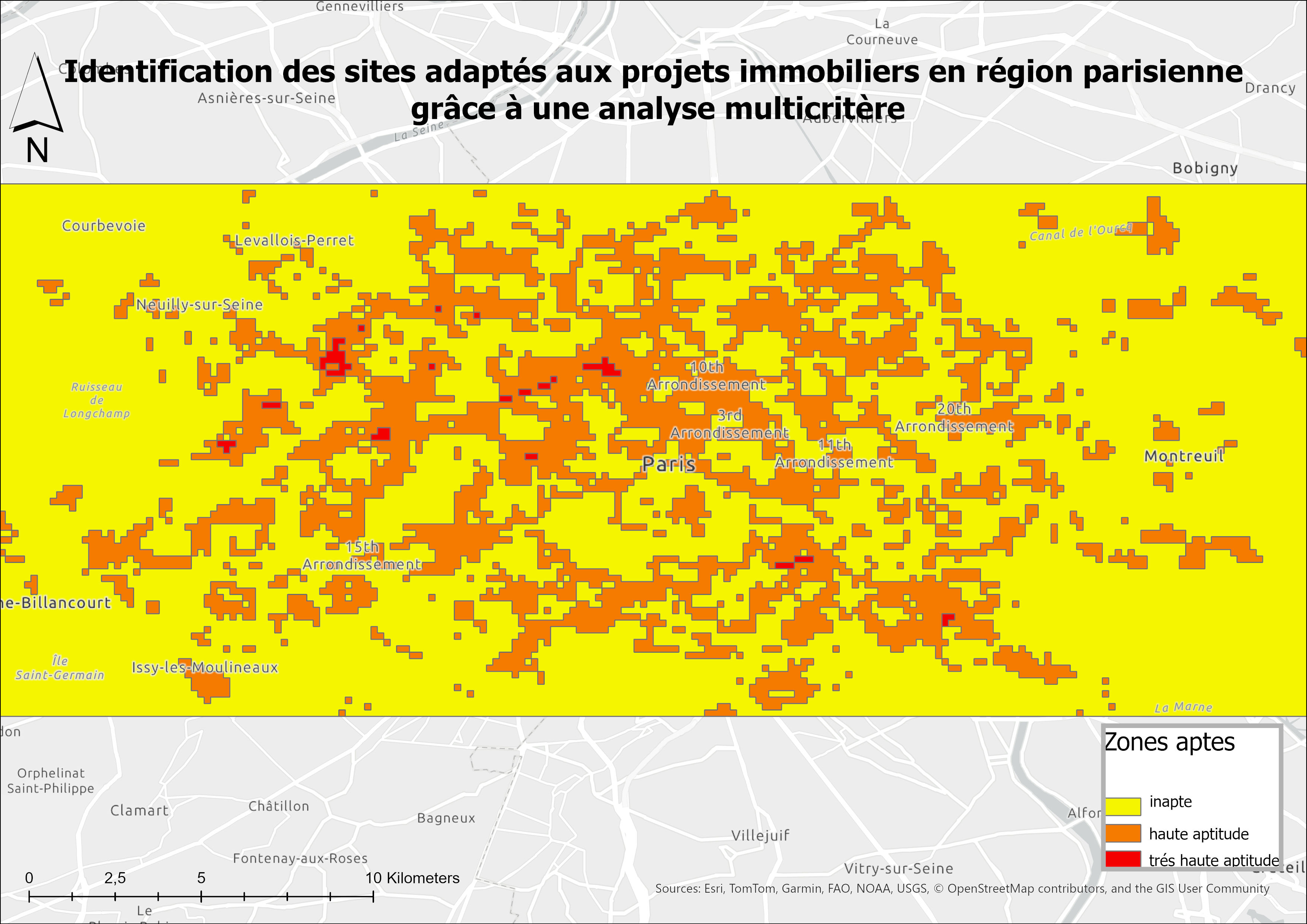 Carte d'analyse géospatiale